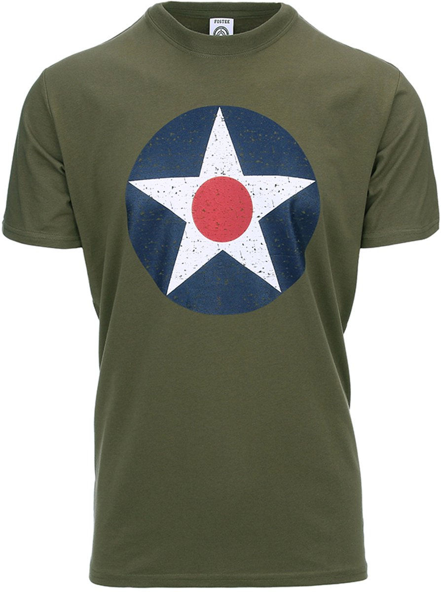 Fostex WWII Series - T-shirt U.S. Army Air Corps (kleur: Groen / maat: L)