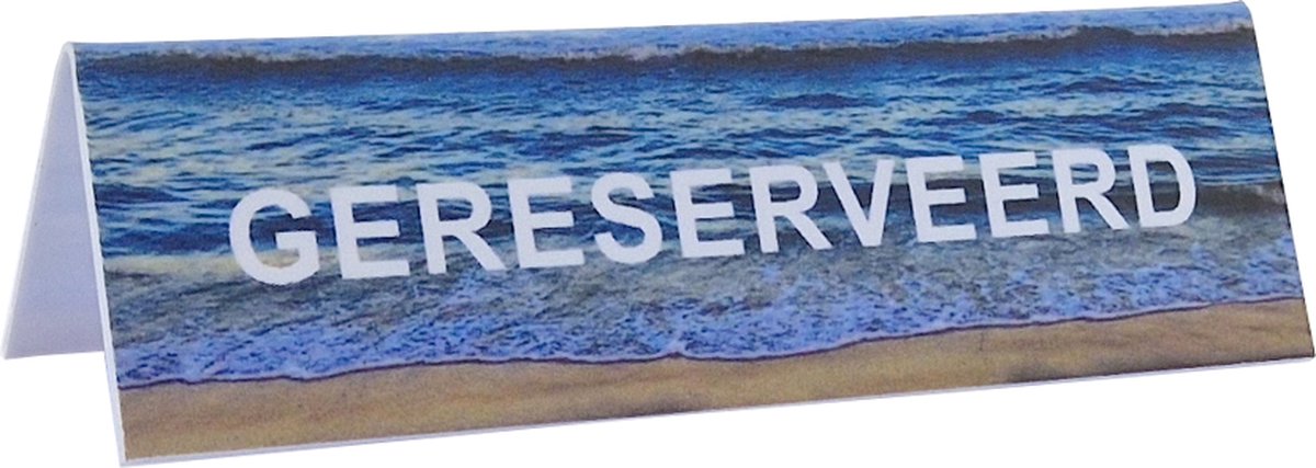 CombiCraft gereserveerd bordje met zee en strand thema, 5 stuks