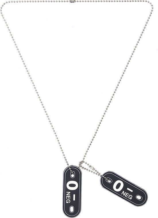 Médaille pour chien PVC Groupe sanguin O- négatif