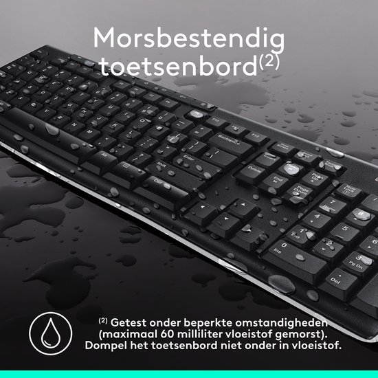 Logitech MK270 - Draadloos Toetsenbord en Muis - Qwerty