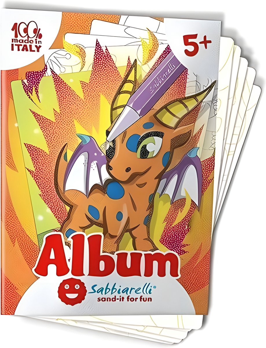 Sabbiarelli zandschilderen album draken creatief knutselplezier.
