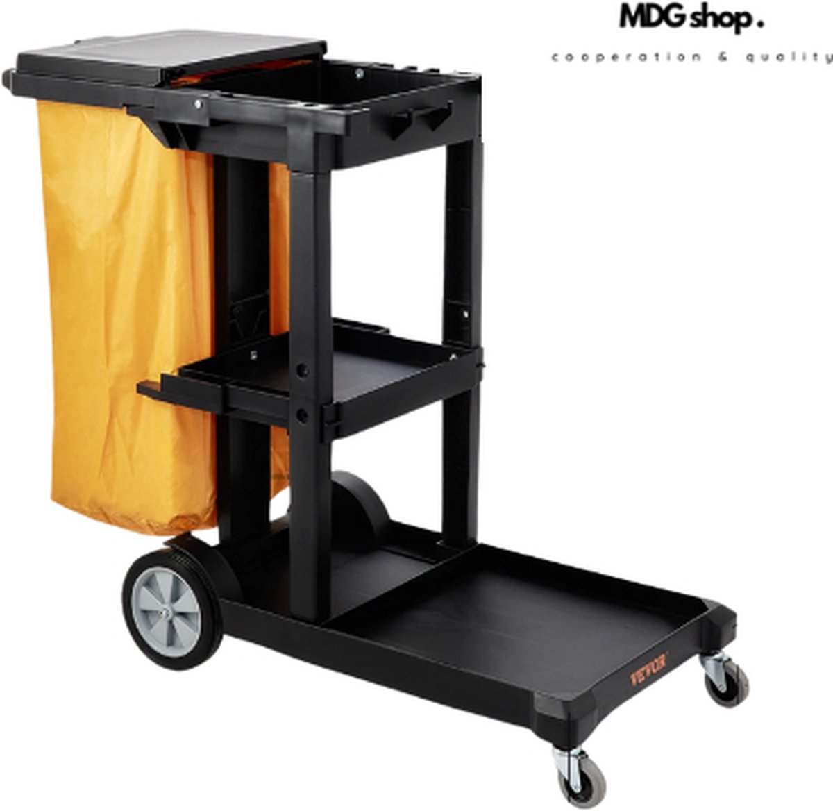 Goedkoopste Schoonmaaktrolley - Poetskar - Schoonmaakwagen - Grote capaciteit