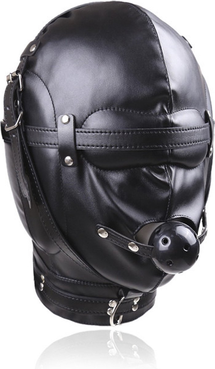vscnovelty® - SM Masker GAG Premium | BDSM | kunstleer masker - Muilkorf - Nek ketting - Verstelbaar - fetish