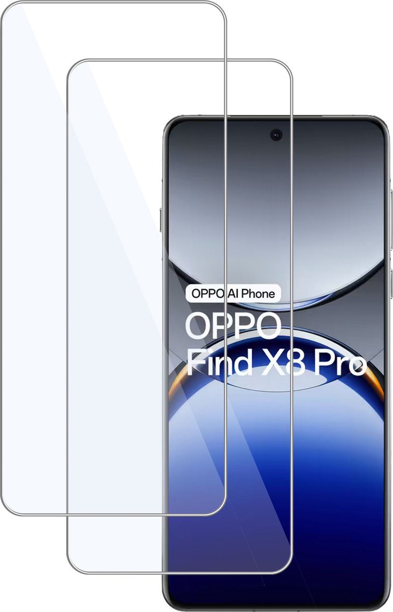 2x Screenprotector geschikt voor OPPO Find X8 Screenprotector – Gehard Glas - Proteqt+