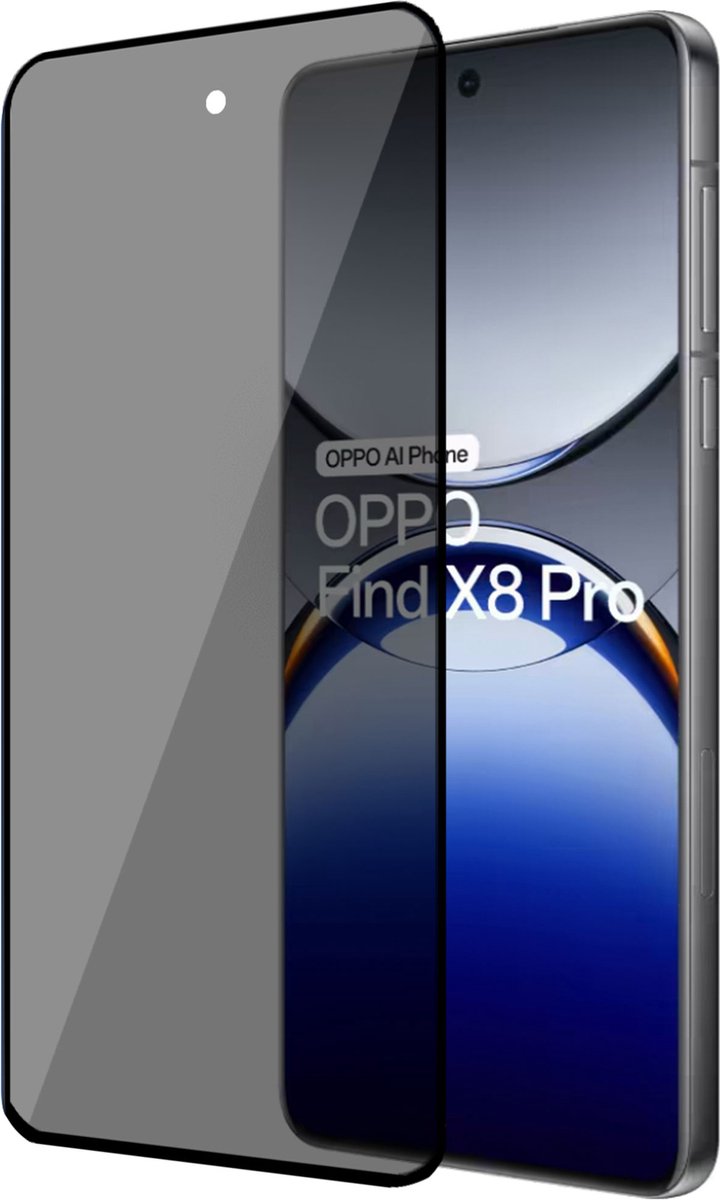 Geschikt voor OPPO Find X8 - Privacy Screenprotector - Beschermglas - Privé GuardCover