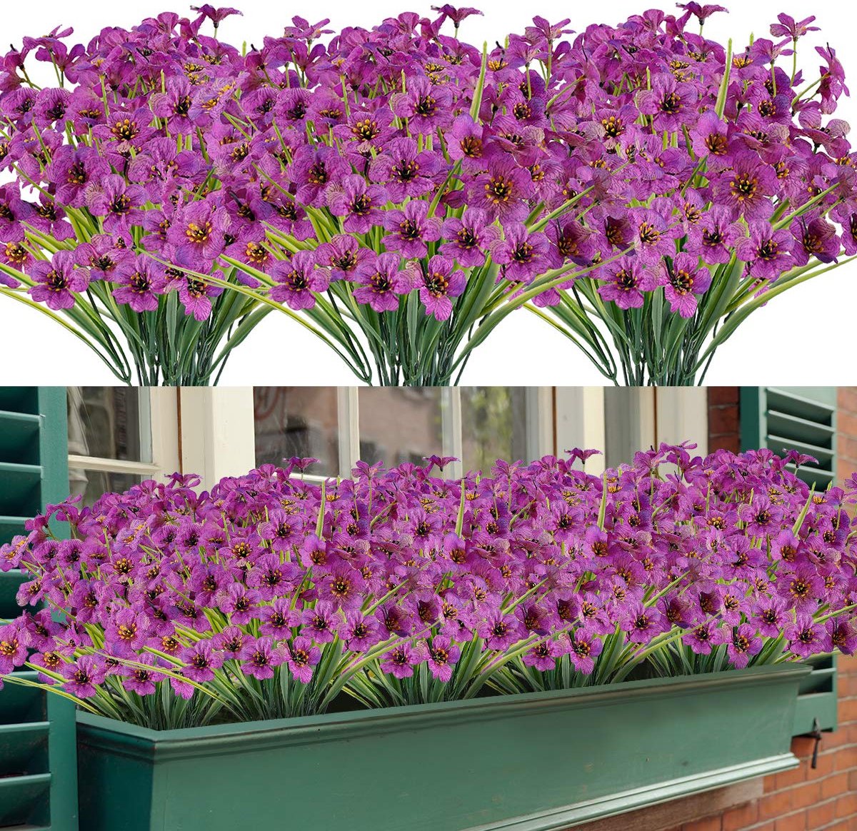 Goodivery ® Kleurrijke Kunstbloemen Set van 16 Bundels voor Binnen- en Buitendecoratie