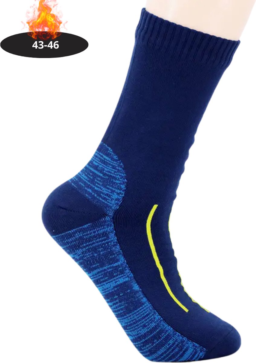 Bovista Skisokken Ski Sokken Warme Sokken Lange Huissokken Thermo Compressie Waterdicht – 43-46 Blauw