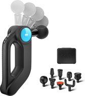 Sanbo Massage Gun Pro Plus - Professioneel en Krachtig - Inclusief Verwarmend opzetstuk - Massage pistool - Sport en Relax Massage Apparaat - Fitness - Zwart / Blauw