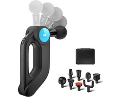 Sanbo Massage Gun Pro Plus - Professioneel en Krachtig - Inclusief Verwarmend opzetstuk - Massage pistool - Sport en Relax Massage Apparaat - Fitness - Zwart / Blauw