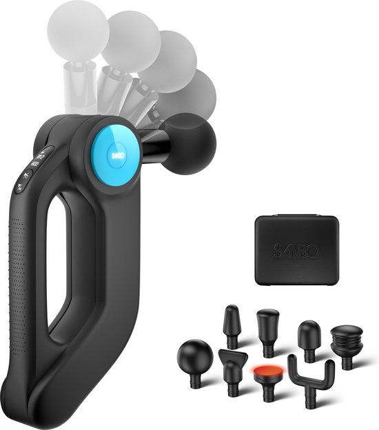 Afbeelding van Review Sanbo Massage Gun Pro Plus Professioneel Zwart/Blauw