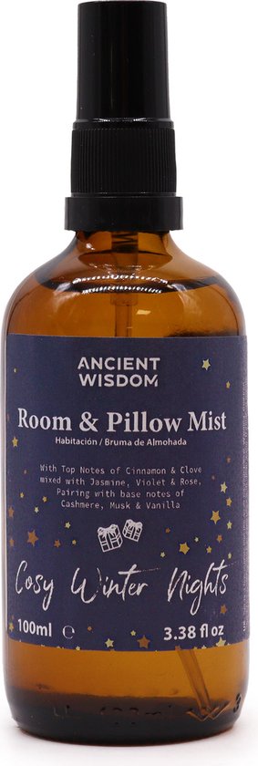 Spray d'ambiance - Spray d'ambiance - Nuits d'hiver douillettes - Hiver - Soirée - Parfum de Noël - Noël - Spray - 100ml