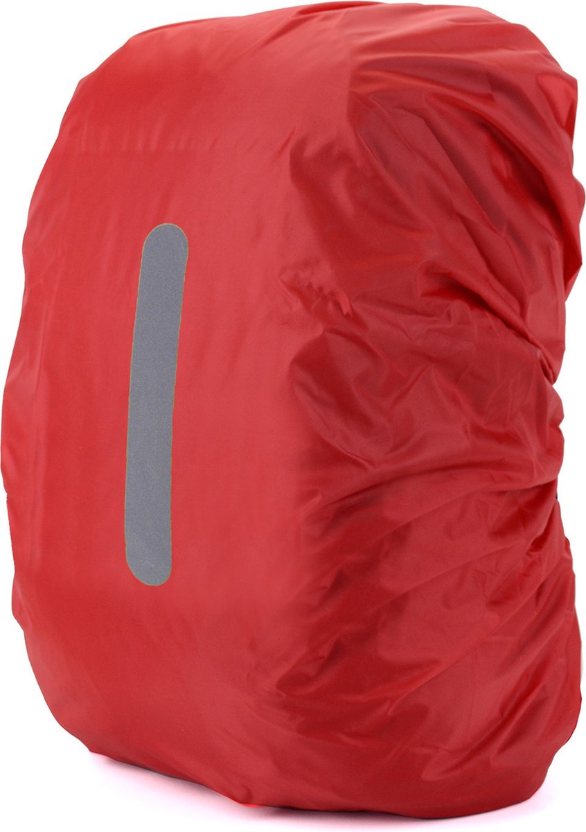 YONO Regenhoes Rugzak Waterdicht - Backpack Hoes - Reflecterend - 60 tot 70 Liter - Rood - XL