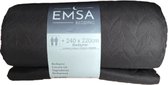 Emsa Bedsprei 2 persoons 240x220 cm incl. 2 kussenslopen antraciet