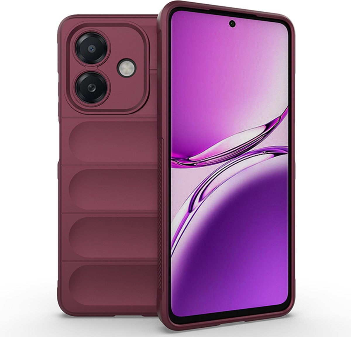 MobyDefend Hoesje - Geschikt voor Oppo A60 5G / Oppo A40 / Oppo A40m - TPU Gripcase - Paars
