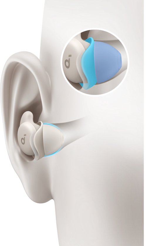 soundcore Sleep A20 by Anker, Draadloze Slaapoordopjes - Slaap oordopjes - Sleep Plugs - Noise Blocking, Klein Ontwerp voor Zijslapers, 80 uur Accuduur, Bluetooth 5.3, Slaapmonitor, Persoonlijk Alarm