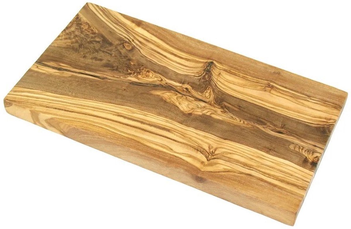 D.O.M. Ontbijtplank van Olijfhout – 30x15 cm – Handgemaakt Uniek en Duurzaam Ontbijtbord