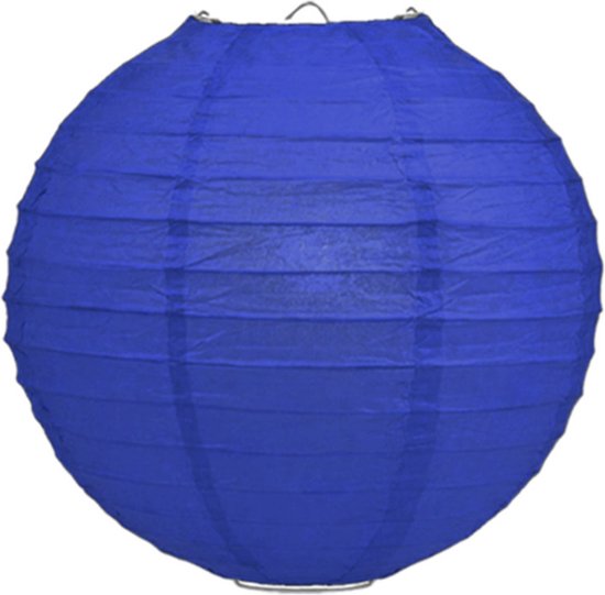 Mooie Lampion Luxe Blauwe print 25 cm met lampionstokje setje - Lampionnentocht/sint Maarten van Shoppartners — afbeelding 4