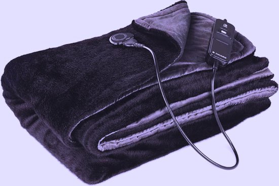 XXL Elektrische Warmtedeken Voor 2 Personen - Fluweelzacht Met 3 Warmtestanden En Timer - Bovendeken 180x130 cm - Wasbaar En Comfortabel