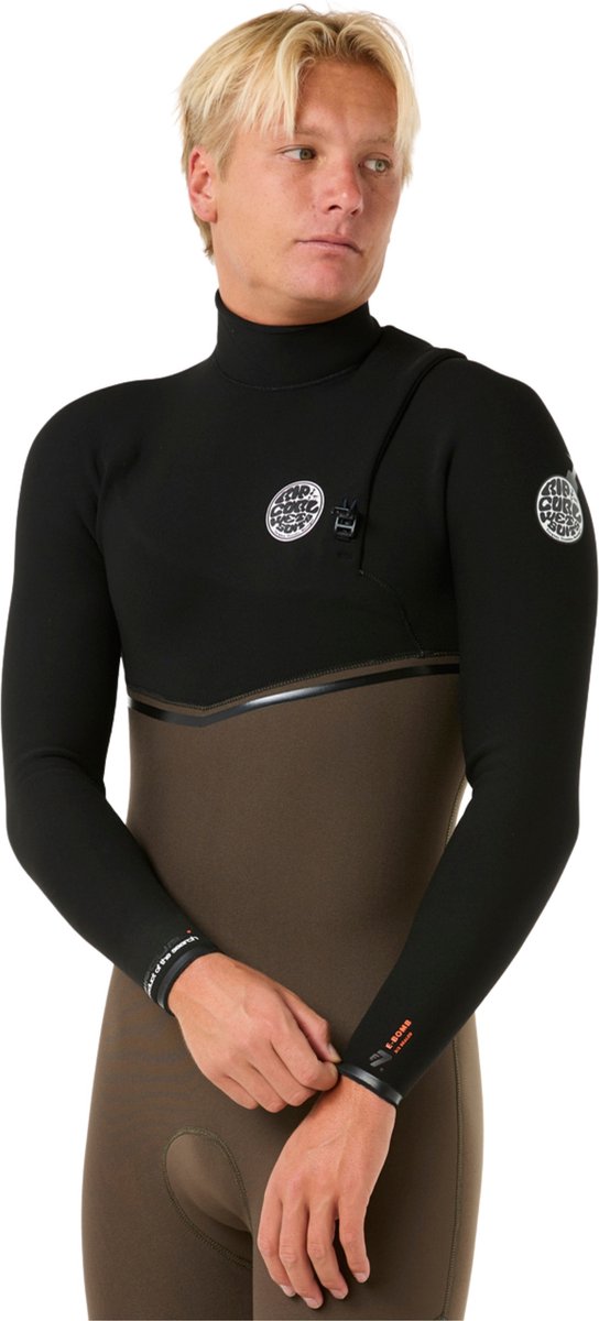 2025 Rip Curl Heren E-Bomb 4/3mm Ritssluiting-vrij Wetsuit - De