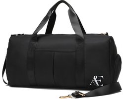 Aramae® - Sporttas - Fitness Tas - Weekendtas Dames - Sport Tas met Schoenenvak - Reistas - Zwart