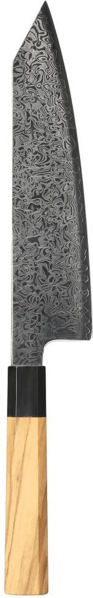 Shinrai Knives - Takumi Kaza - Damascus Kiritsuke - 20 cm - 67 Lagen - Luxe Bizonhoorn Handvat - Vlijmscherp