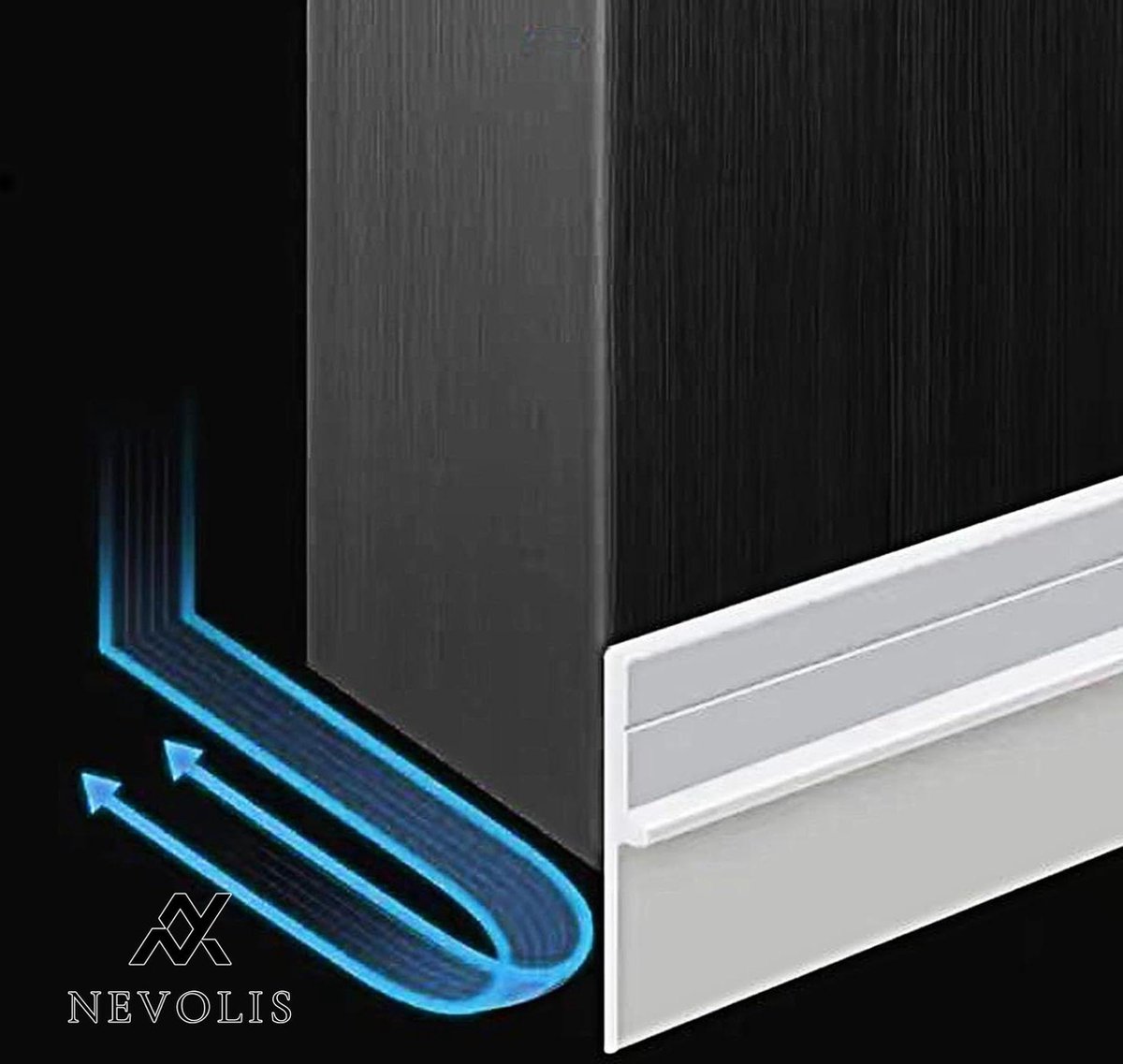 Nevolis Deur tochtstrip 100 45 cm deur afdichting deur bodem afdichtplaat deur isolatie energiebesparing en geluiddichte deur tochtwering - 4 Pack .
