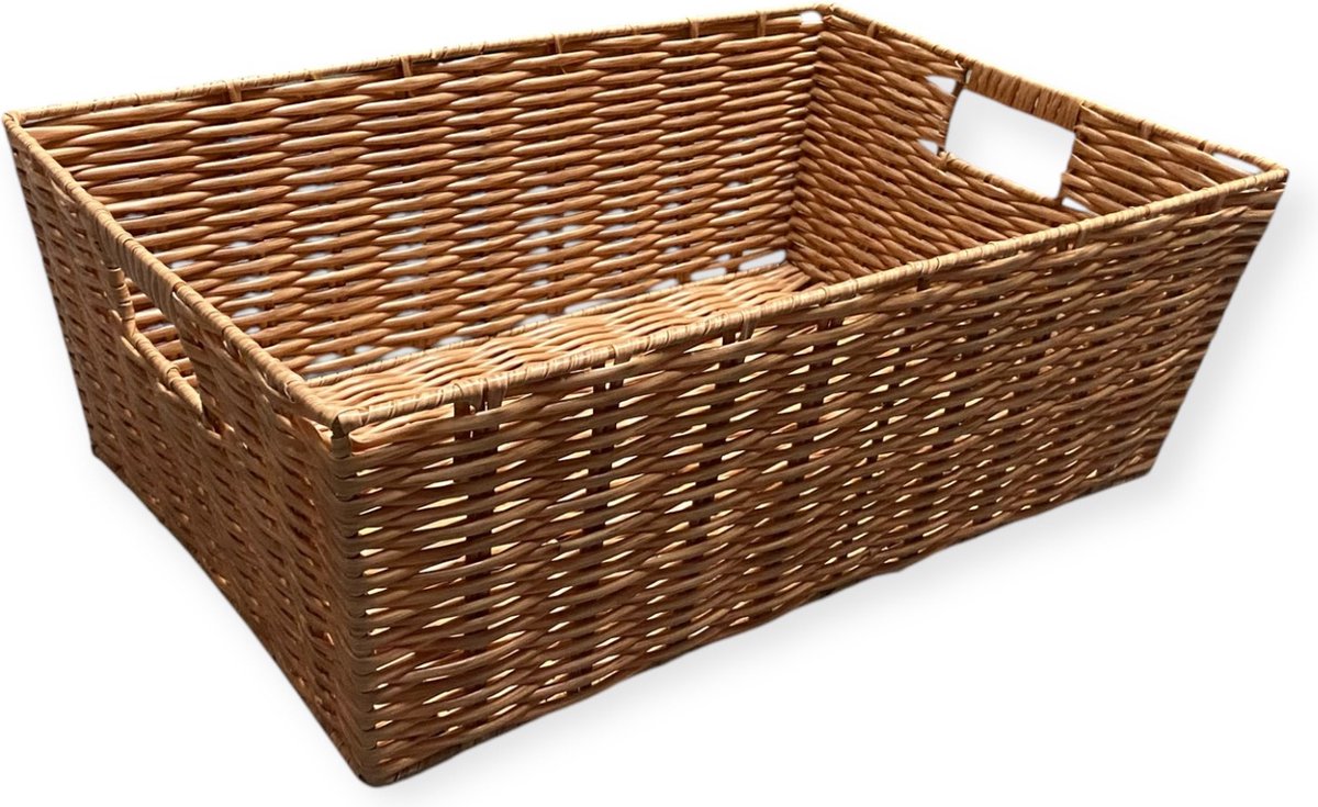 Opbergmand luiertafel naturel - Kast organizer - Voor badkamer, kinderkamer en woonkamer - Groot 18L 45x29x15cm - Studio Lisette SL5810