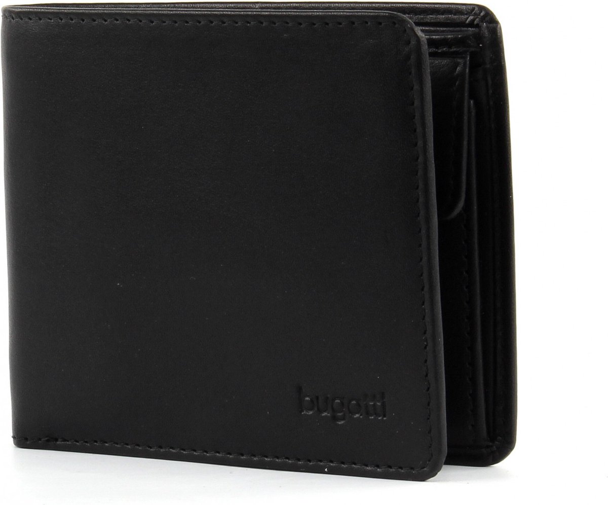 Bugatti cases 49108101 portemonnee Man Leer Zwart