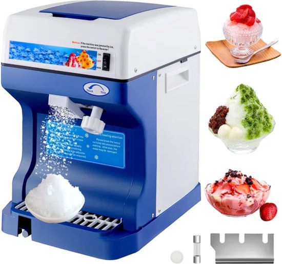Professionele Ijs Schaafmachine - 120kg/u - 250W - Blauw - Duurzaam - Compact van Pro — afbeelding 5
