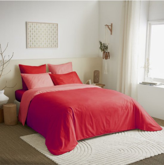 Housse de couette 240x260 cm 2 taies d'oreiller 63x63 cm Coton Oslo