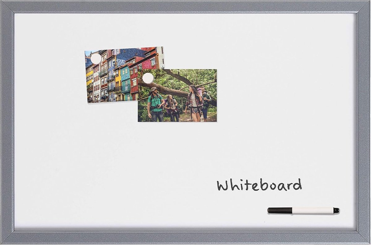 JGS ® Magnetisch Whiteboard 60 x 40 cm voor Kantoor en Thuisgebruik met Accessoires