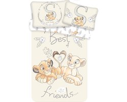 foto van Disney The Lion King Best Friends BABY dekbedovertrek - 100 x 135 cm - Multi