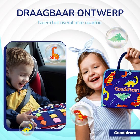 GoodsFrom® Busy Board - Montessori speelgoed - Activiteitenbord - Sensorisch speelgoed - Educatief speelgoed - Montessori activiteitenboek - Nederlands van Merkloos — afbeelding 5