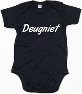 Barboteuse Bébé Deugniet - 3-6 Mois - Zwart - Barboteuses bébé avec texte