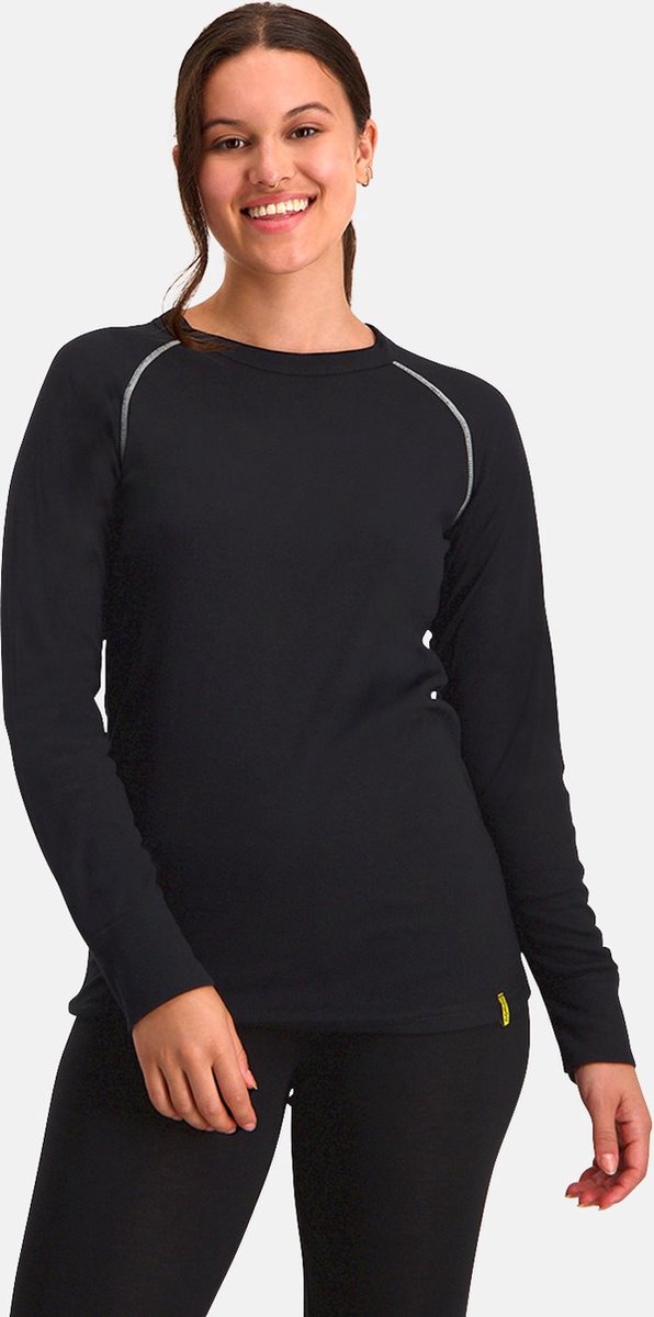 NOMAD® Lichtgewicht Thermoshirt Dames | Lange mouwen | XL | Baselayer | Longsleeve Thermo | Droog & Warm | Zwart