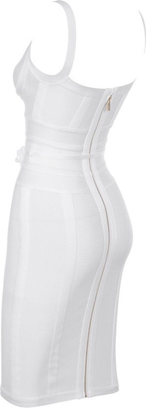 Savory Fashion - Robe bandage - Wit - Taille L