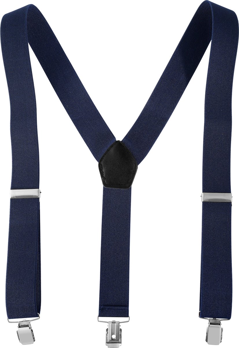 Bretels - Klassiek - Donker Blauw - 95 cm - Vintage Stijl en Stevige Grip