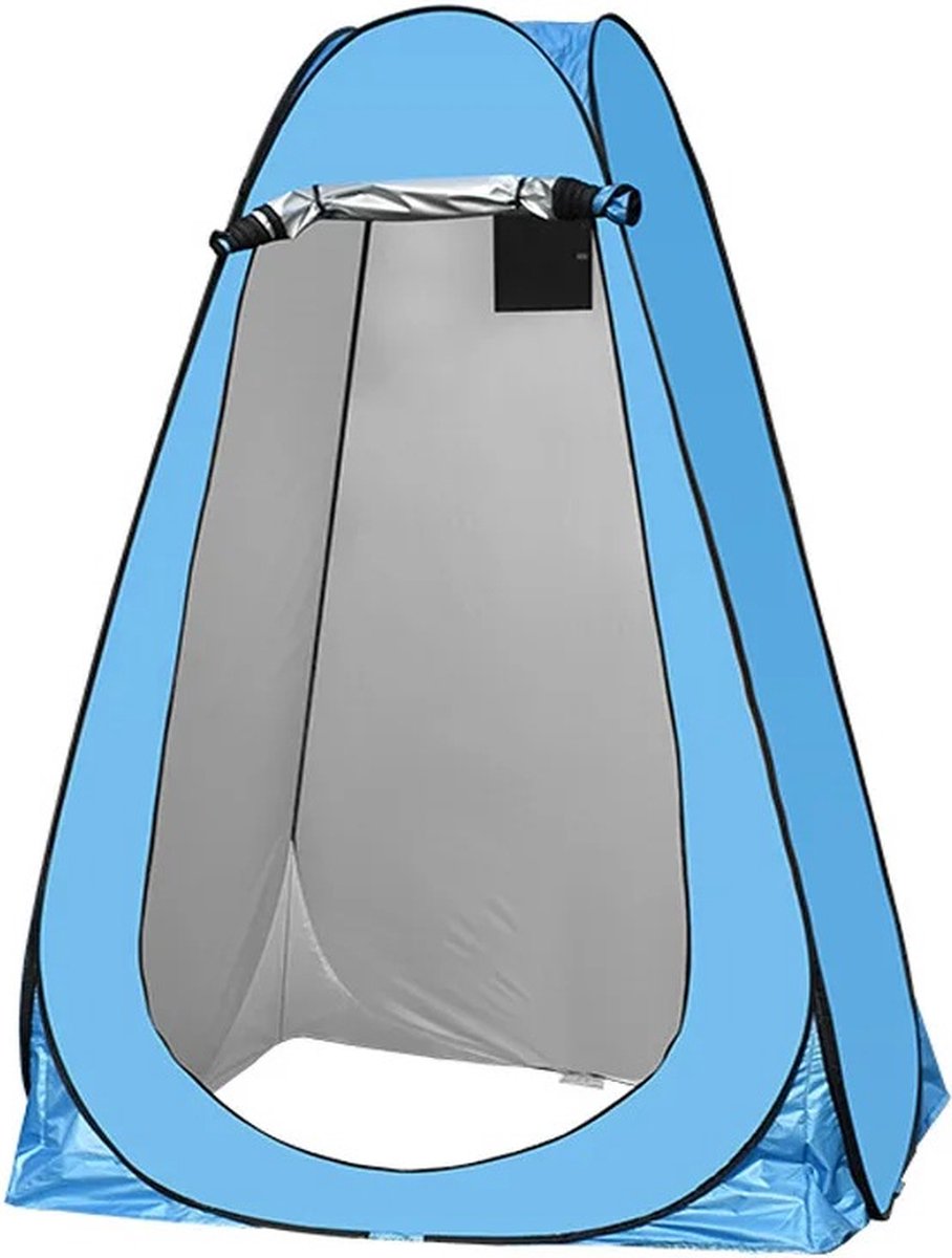Draagbare stranddouche - Campingdouche - Toilet - Verschonen - Tent - Zon - Regen schuilplaats - Privacy Shelter - Tent Met Raam - Voor Outdoor - Camping Badkamer - Blauw