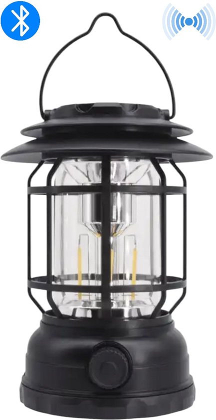 Gradation, audio Bluetooth, chargement Sortie USB 115*115*160 -1200mAH - 3 lampes tungstène - 290g