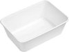 Récipients pour aliments frais - Récipient pour aliments frais - Récipients pour préparation de repas avec couvercle - 1 compartiment - Récipient pour micro-ondes - 750 ml - Blanc - 25 pièces