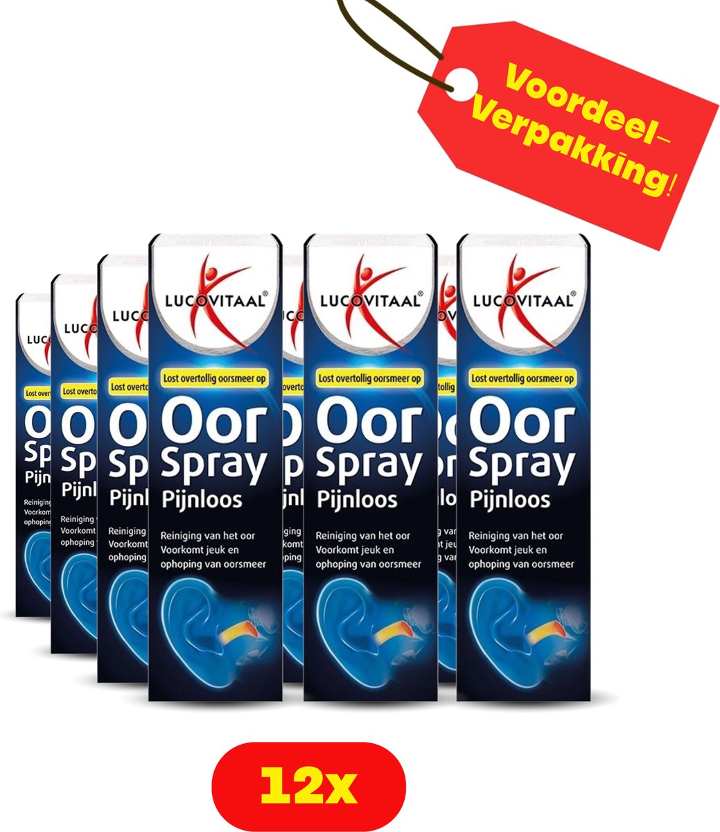 Goedkoopste 12X Lucovitaal Oorspray Pijnloos- Voordeelverpakking!!
