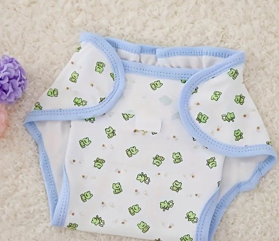 Foto: Baby luier 1x 5x inleggers uitwasbaar baby luier kikker