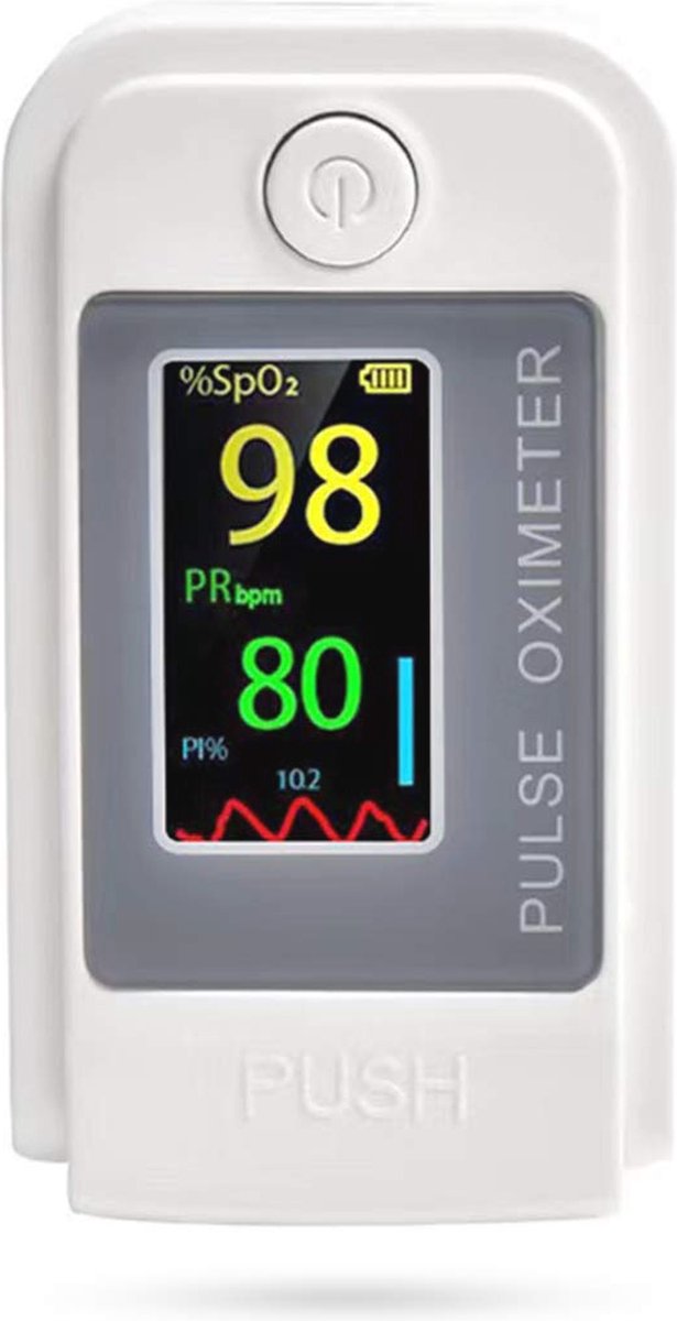 Bloedzuurstofverzadigingsmonitor en Hartslagmeter - Vingertop SpO2 Monitor