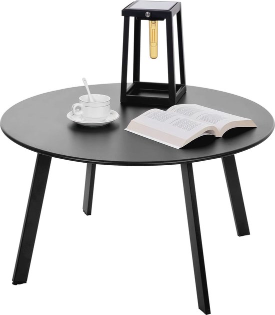 Ronde bijzettafel, 23,8 cm x hoogte 60 cm, ronde koffietafel, vintage bruin