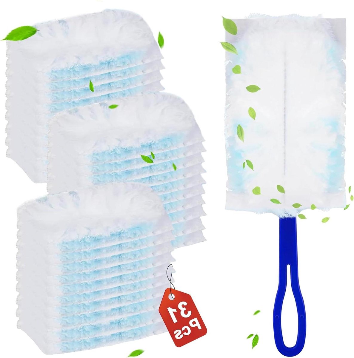 Goedkoopste 30 stuks - gebruik met 1 handvat - stofmagneet voor huishouden en kantoor - school en kantoor - stofdoek voor schoon stof met Swiffer