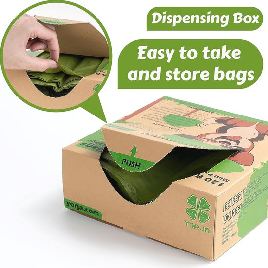 Sacs à déchets pour chiens avec poignées à nouer - 440 sacs à déchets pour animaux biodégradables et étanches