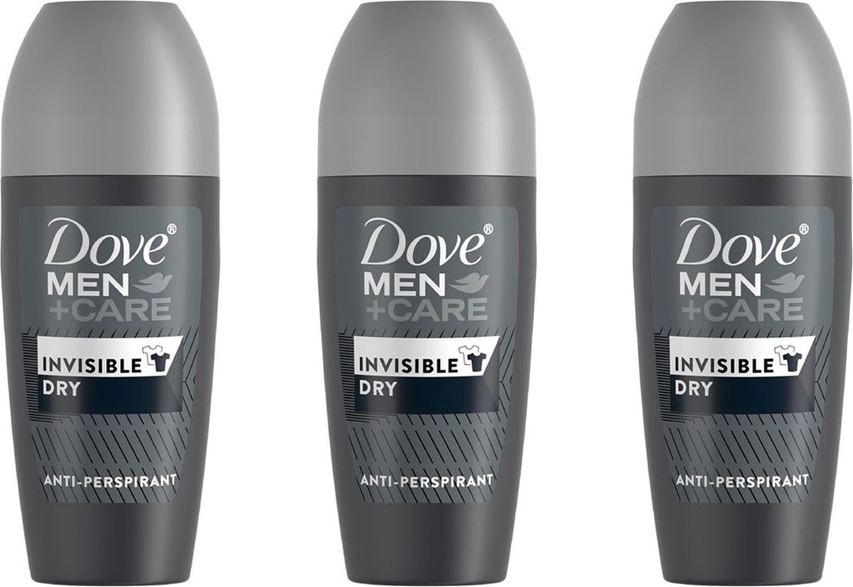 Goedkoopste Dove Men - Deo Roller Invisible Dry - 3 x 50 ml