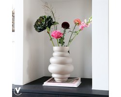 Vaas - Ivory vaas Maputo - glas - Medium - Ø22 x H30 cm