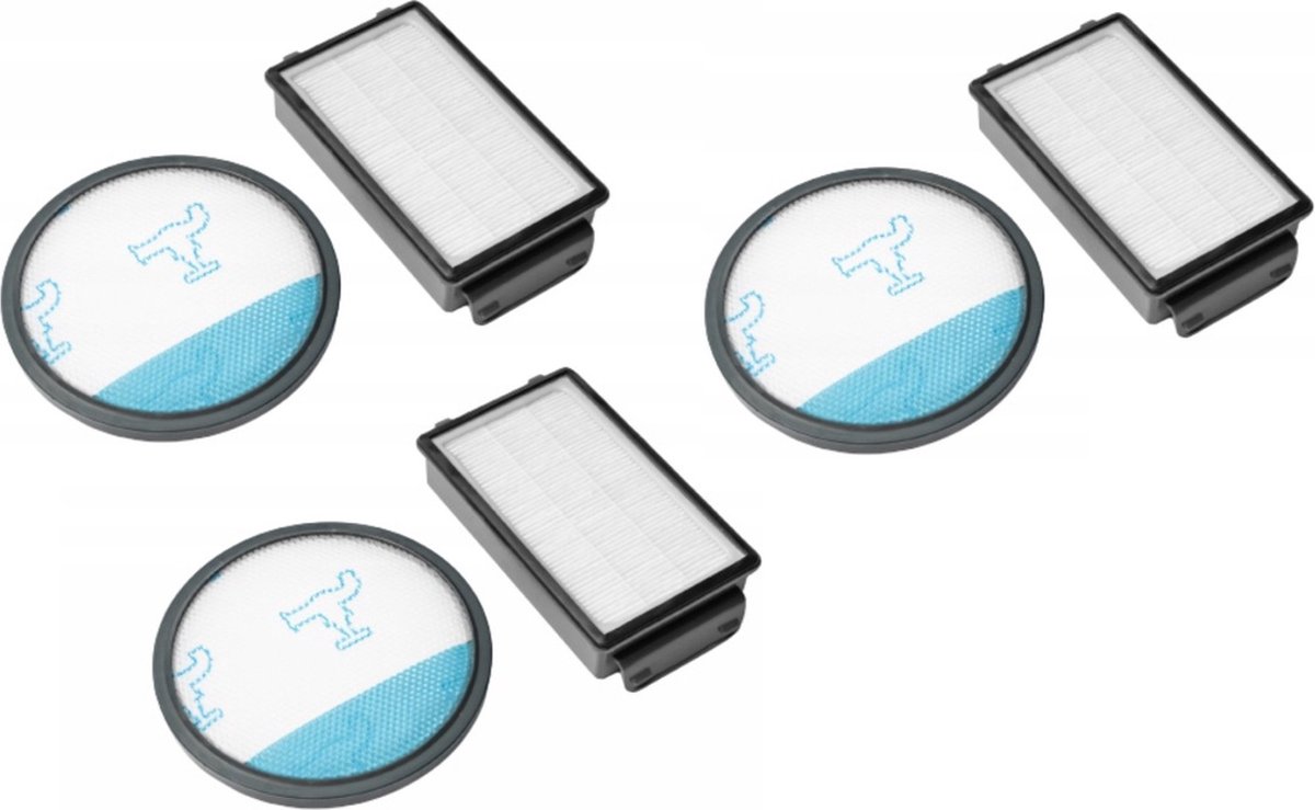 3 x filter voor ROWENTA, TEFAL Power Cyclonic - Moulinex - ZR005901 - De set bestaat uit: 3 x HEPA-voormotorfilter 3 x schuimrubberen uitlaatfilter (wasbaar). Het filter is een vervangfilter, gemaakt met de grootste zorg en de beste materialen.