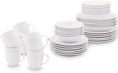 VTwonen - Ensemble de vaisselle - Wit - Porcelaine - 36 pièces